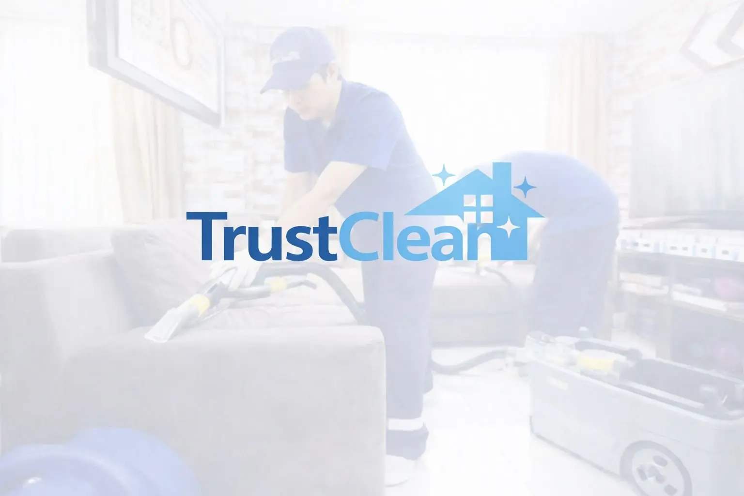 Técnico TrustClean realizando limpieza profesional