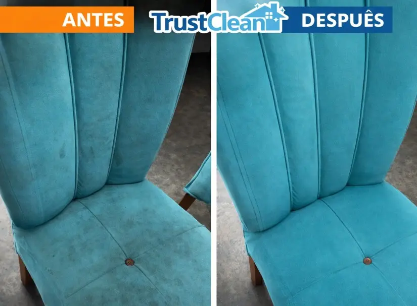 Antes y después limpieza de sillas comedor TrustClean